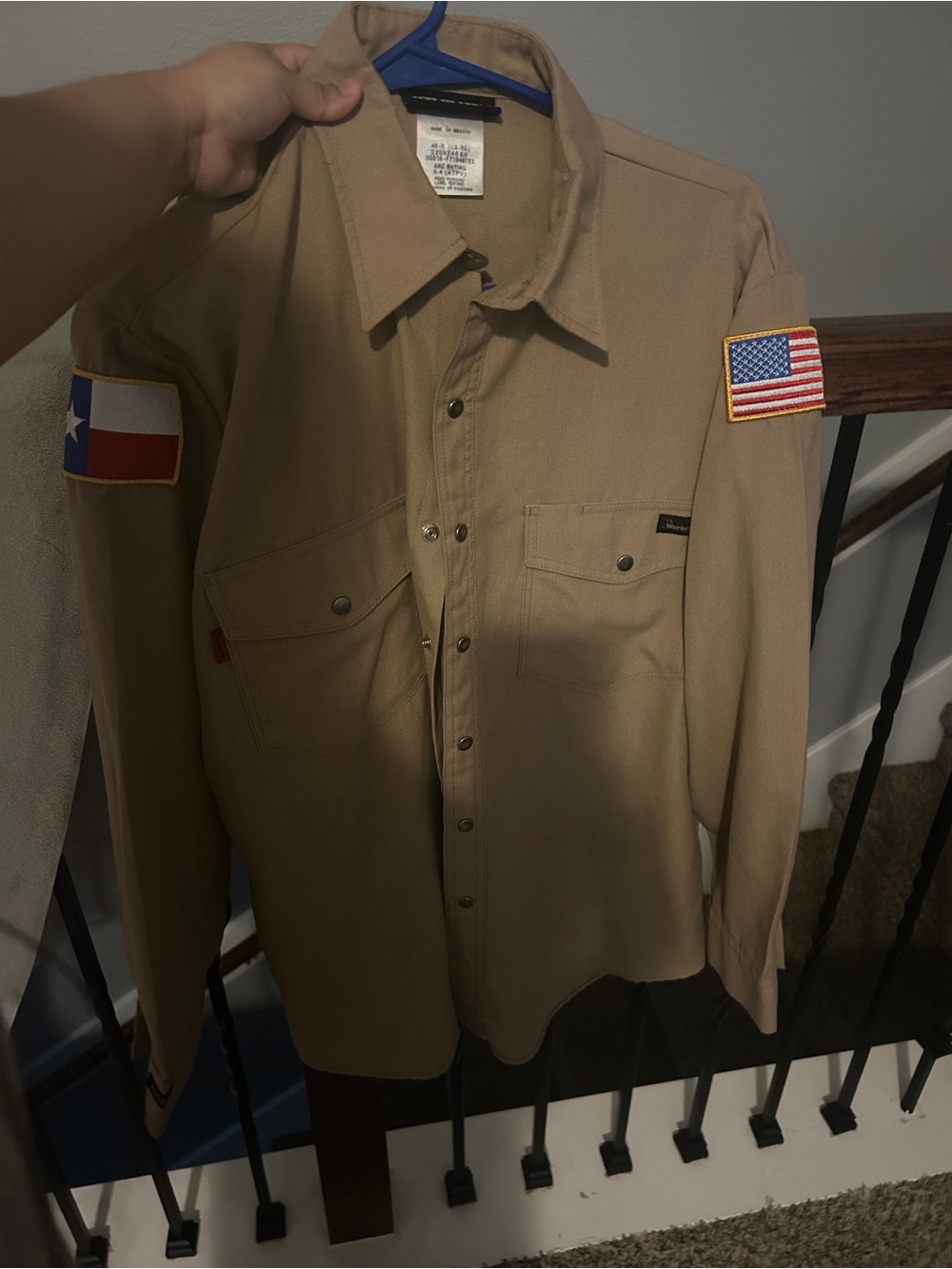 Tan Workrite FR shirt